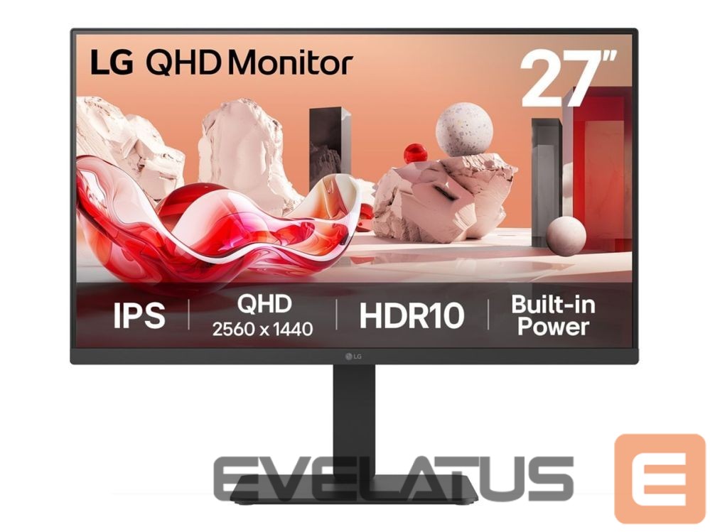 Monitorid LG | 27BA54QB-B | 27 " | IPS | QHD | 16:9 | 75 Hz | 5 ms | 2560 x 1440 pixels | 350 cd/m² | HDMI ports quantity 2