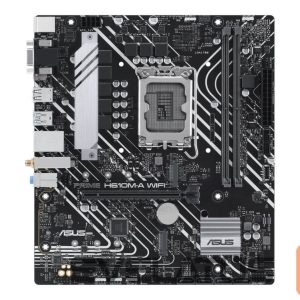 Intel protsessori emaplaat Asus  PRIME H610M-A WIFI | Processor family Intel H610 | Processor socket 1 x LGA1700 Socket | 2 DIMM slots - DDR5, non-ECC, unbuffered | Supported hard disk drive interfaces SATA-600, 1 x M.2 | Number of SATA connectors 4 