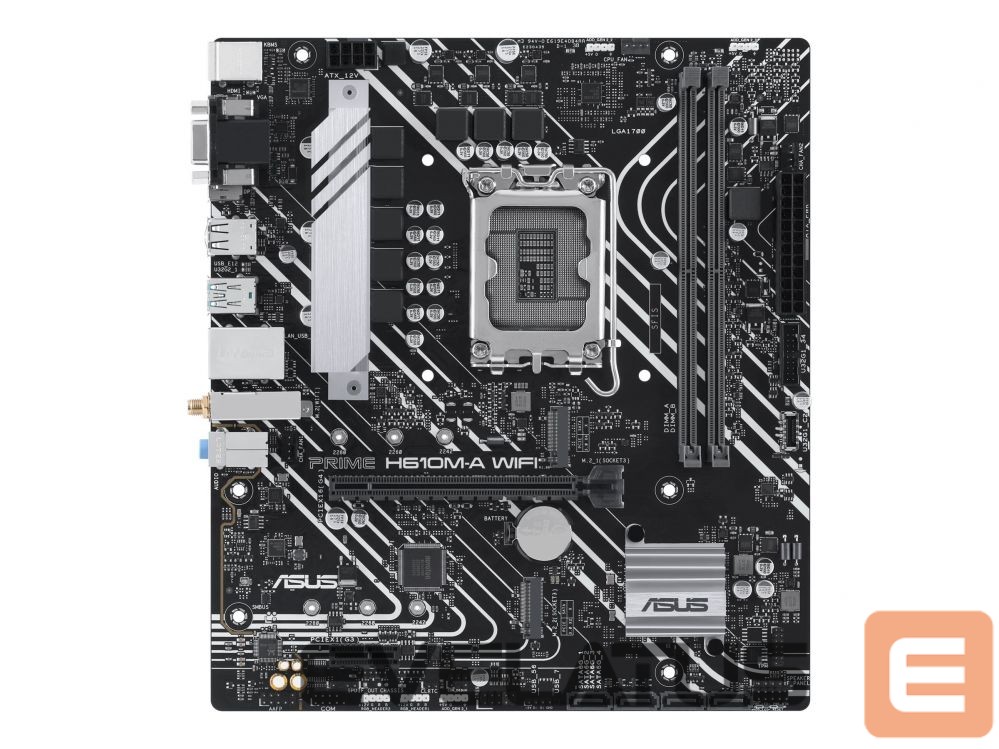 Intel protsessori emaplaat Asus PRIME H610M-A WIFI | Processor family Intel H610 | Processor socket 1 x LGA1700 Socket | 2 DIMM slots - DDR5, non-ECC, unbuffered | Supported hard disk drive interfaces SATA-600, 1 x M.2 | Number of SATA connectors 4