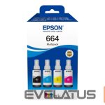 Tarvikud ja tarvikud EPSON  664 EcoTank 4-colour multipack |  C13T66464A |  664 EcoTank 4-colour multipack | Ink tank | Black, yellow, cyan, magenta 