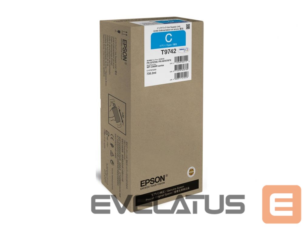 Tarvikud ja tarvikud EPSON XXL Ink Supply Unit | WorkForce Pro WF-C869R | Ink pack | Cyan