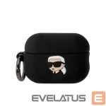 Tagakaaned Karl Lagerfeld - Karl Lagerfeld 3D Logo NFT Karl Head Silicone Case for AirPods Pro 2 Black 