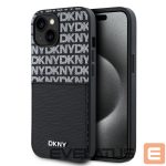 Tagakaaned DKNY - DKNY PU Leather Repeat Pattern Card Pocket Case for iPhone 14 Black 
