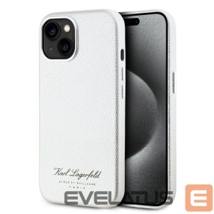 Tagakaaned Karl Lagerfeld - Karl Lagerfeld Grained PU Hotel RSG Case for iPhone 15 Grey 