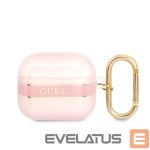 Korpus kõrvaklappidele Guess Apple Airpods 3 TPU Printed Stripe Case Pink