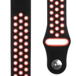 Rihm Tactical  20mm Double Silicone Watch Band Black Red