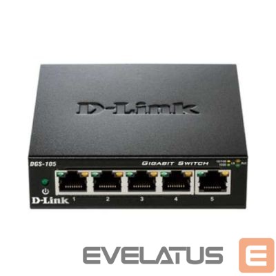Server – muud tarvikud D-link Ethernet Switch DGS-105GL/E Unmanaged, Desktop, 1 Gbps (RJ-45) ports quantity 5