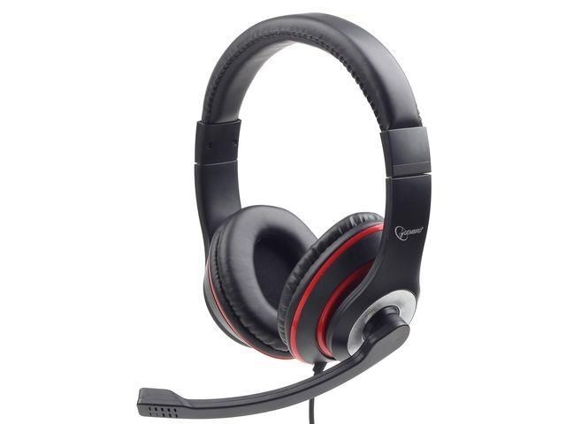 Juhtmevabad kõrvaklapid Gembird Stereo headset, «Los Angeles» + microphone, passive noise canceling Black, 3.5 mm