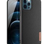 Tagakaaned Dux Ducis Apple Phone 12 Pro Max Fino case covered with nylon material Black