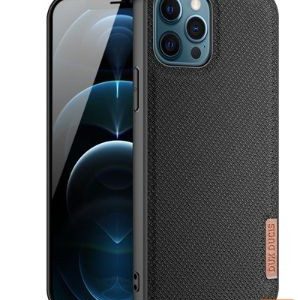 Tagakaaned Dux Ducis Apple Phone 12 Pro Max Fino case covered with nylon material Black