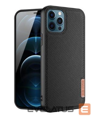Tagakaaned Dux Ducis Apple Phone 12 Pro Max Fino case covered with nylon material Black