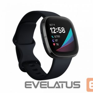 Nutikell Fitbit  Sense Graphite Stainless Steel Carbon Black