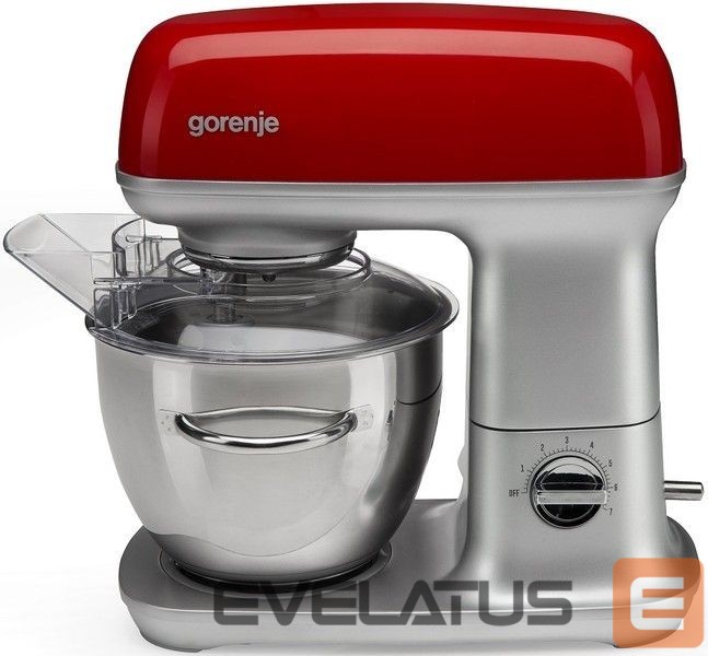 Mikserid ja blenderid GORENJE Kitchen machine MMC1000RLR Number of speeds 7, 1000 W, Bowl capacity 4.5 L, Aluminium, Stainless Steel/Red