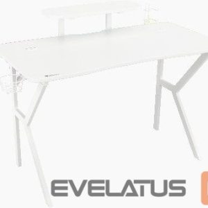Muu arvutitarvik Genesis  Gaming Desk Holm 320 RGB Headphone holder, Cup holder, Gamepad holder, Monitor shelf, Organizer cables, White 