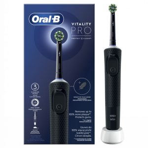 Hambahari Oral-B  Electric Toothbrush D103 Vitality Pro Rechargeable, For adults, Number of brush heads included 1, Black, Number of teeth brushing modes 3 