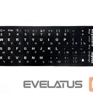 Klaviatuurikleebised iLike  Keyboard Stickers ENG white / RUS white Qwerty Black