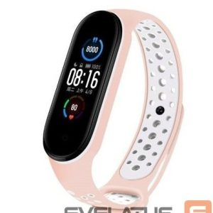 Rihm iLike  Silicone Wristband Strap for Xiaomi Mi Band 5 Dots Pink White