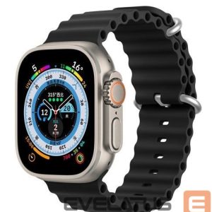 Rihm Dux Ducis  Strap Watch Strap 8 / 7 / 6 / 5 / 4 / 3 / 2 / SE (41 / 40 / 38mm) Silicone Band Bracelet Black