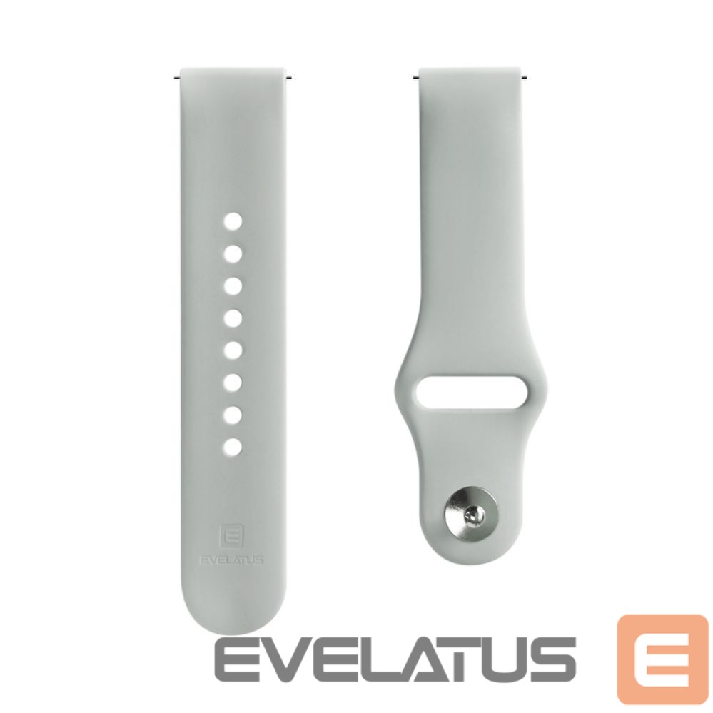 Rihm Evelatus Evelatus Watch 20mm Silicone Loop Watch Straps (130mm M/L) Silver