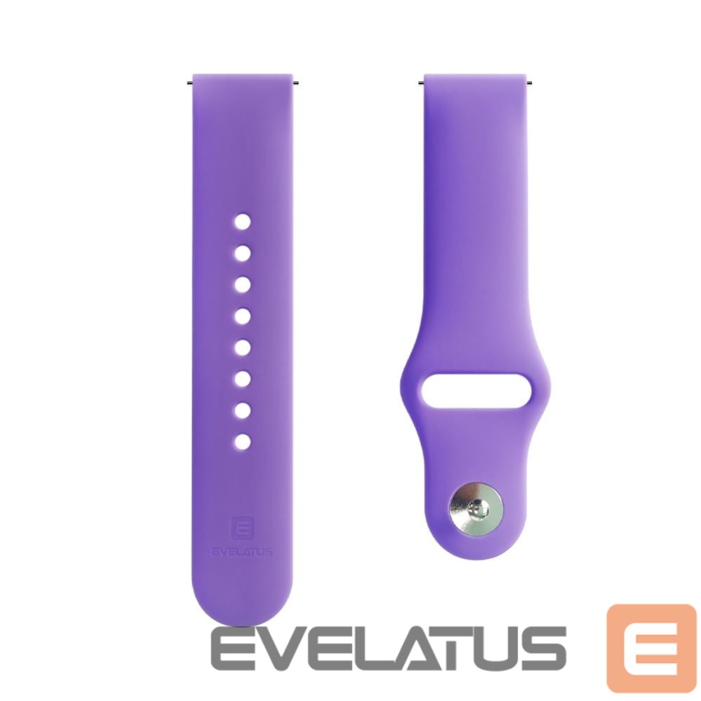 Rihm Evelatus Evelatus Watch 22mm Silicone Loop Watch Straps (130mm M/L) Deep Purple