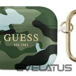 Korpus kõrvaklappidele Guess Apple AirPods 3 cover Camo Collection Green on Black