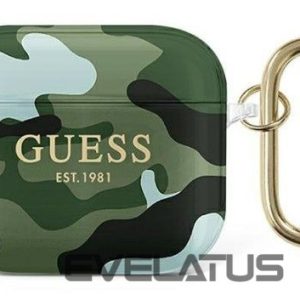 Korpus kõrvaklappidele Guess Apple AirPods 3 cover Camo Collection Green on Black