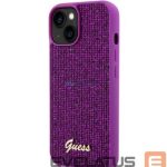Tagakaaned Guess Apple iPhone 15 Sequin Script Logo Case Magenta