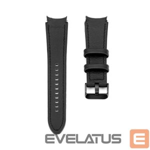 Rihm Connect  20mm Silicone Patch Leather Watch Strap (130mm M/L) Black