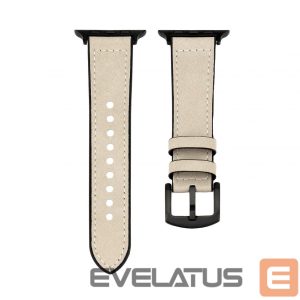 Rihm Connect  Watch 42/44/45mm Silicone patch Leather Watch Strap (132mm M/L) White