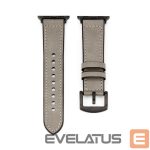 Rihm Connect  Watch 42/44/45mm Silicone patch Leather Watch Strap (132mm M/L) Silver
