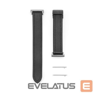 Rihm Connect  20mm Silicone Leather Watch Straps with Magnetic Black