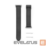 Rihm Connect  22mm Silicone Leather Watch Strap with Magnetic Black