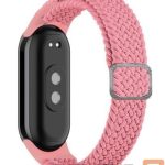Rihm iLike Universal Mi Band 8 wristband bracelet Braided fabric strap Pink