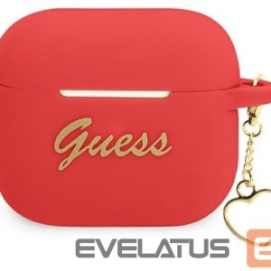 Korpus kõrvaklappidele Guess Apple AirPods 3 cover Silicone Charm Heart Collection Red