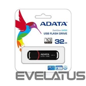 Mälupulk ADATA  UV150 32 GB, USB 3.0, Black 