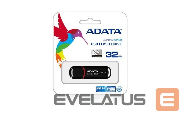 Mälupulk ADATA UV150 32 GB, USB 3.0, Black