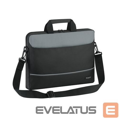 Sülearvuti kott Targus Intellect Fits up to size 15.6 ", Black/Grey, Shoulder strap, Messenger - Briefcase,