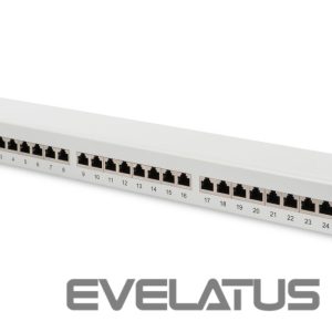Muud kaubad Digitus  Patch Panel DN-91524S White, 48.2 x 4.4 x 10.9 cm, Category: CAT 5e; Ports: 24 x RJ45; Retention strength: 7.7 kg; Insertion force: 30N max 