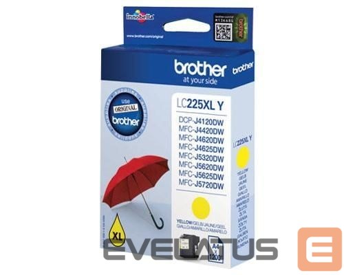 Tarvikud ja tarvikud Brother LC225XLY Ink Cartridge, Yellow