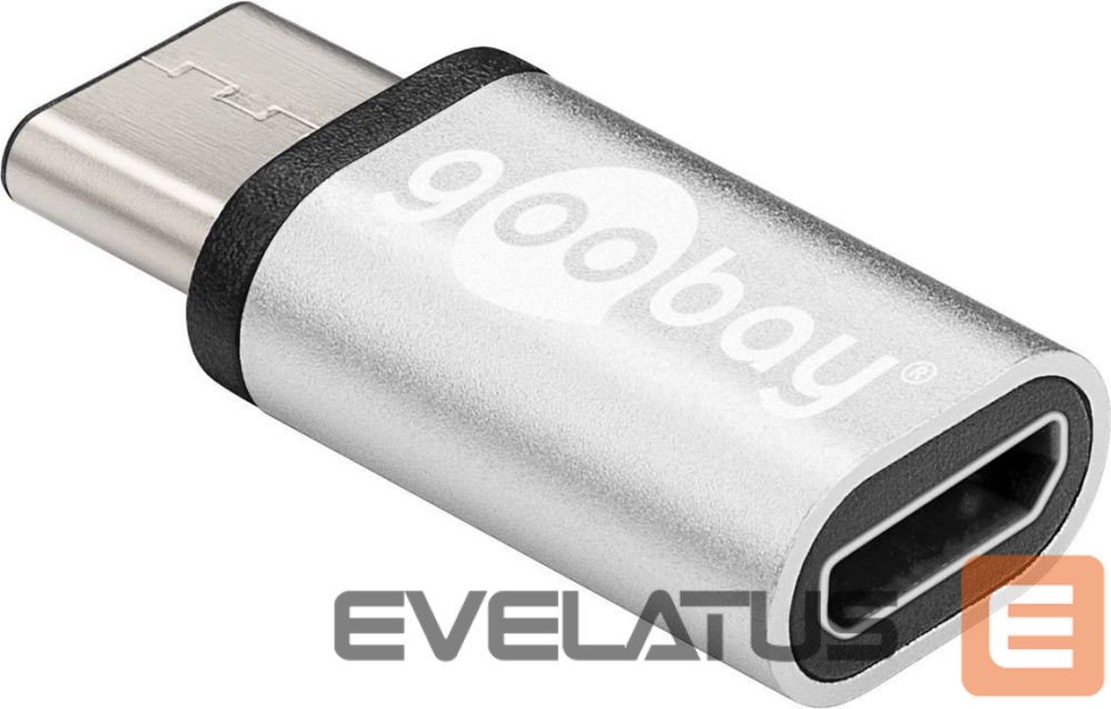 Ruuterid Goobay USB-C to USB 2.0 Micro-B adapter 56636 USB Type-C, USB 2.0 Micro female (Type B), Grey