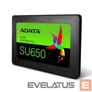 Kõvaketas SSD ADATA  Ultimate SU650 3D NAND SSD 480 GB, SSD form factor 2.5”, SSD interface SATA, Write speed 450 MB/s, Read speed 520 MB/s 