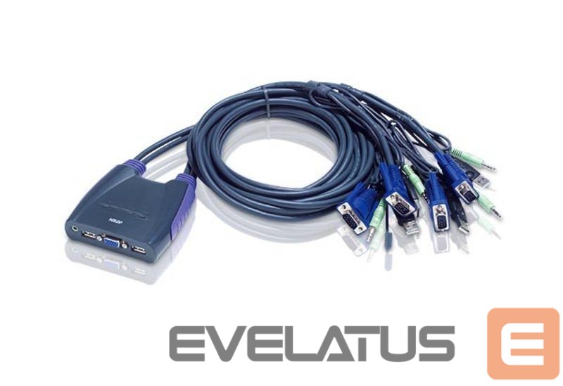 Server – muud tarvikud Aten 4-Port USB VGA/Audio Cable KVM Switch