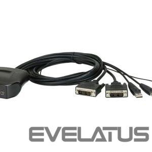 Server – muud tarvikud Aten  2-Port USB DVI Cable KVM Switch with Remote Port Selector 