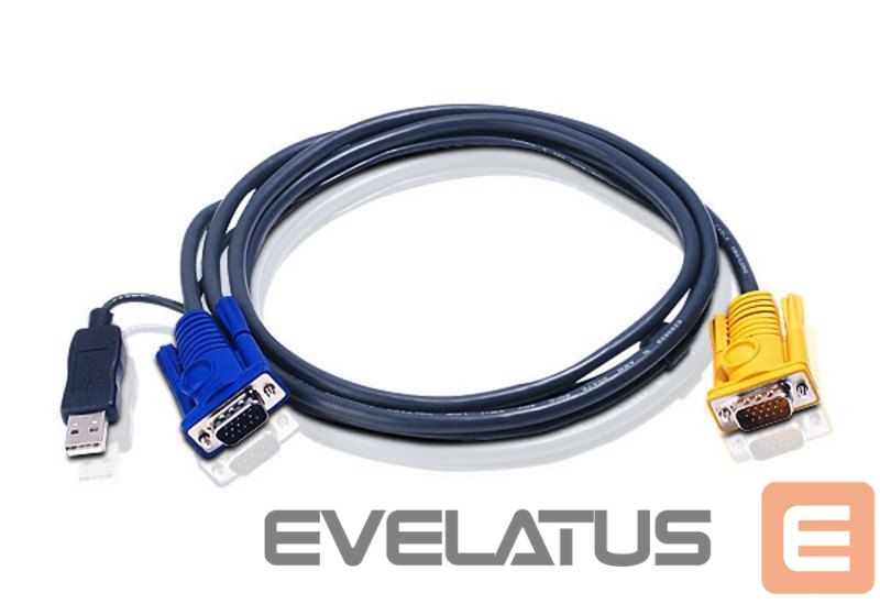 Server – muud tarvikud Aten 2L-5202UP 1.8M USB KVM Cable with 3 in 1 SPHD and built-in PS/2 to USB converter