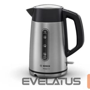 Veekeetja Bosch  Kettle DesignLine TWK4P440 Electric, 2400 W, 1.7 L, Stainless steel, 360° rotational base, Stainless steel/Black 