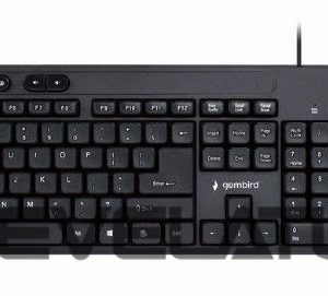 Arvuti klaviatuur Gembird  Multimedia desktop set KBS-UM-04	 USB Keyboard, Wired, Mouse included, US, Black 