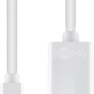 Üleminek Goobay  Mini DisplayPort/HDMI adapter cable 1.1 51729 White,  HDMI female (Type A),  Mini DisplayPort male 