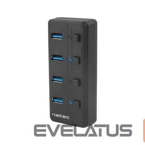 Üleminek Natec  USB 3.0 HUB, Mantis 2, 4-Port, On/Off with AC Adapter 