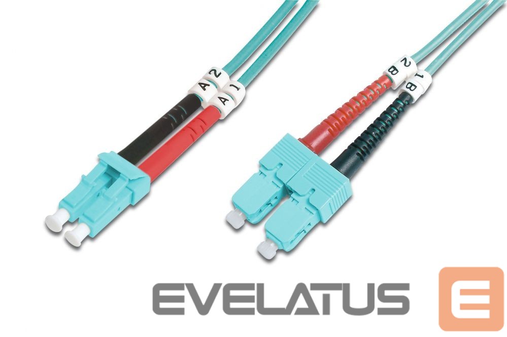 Kaabel Digitus FO Patch Cord, Duplex, LC to SC MM OM3 50/125 µ, 3 m