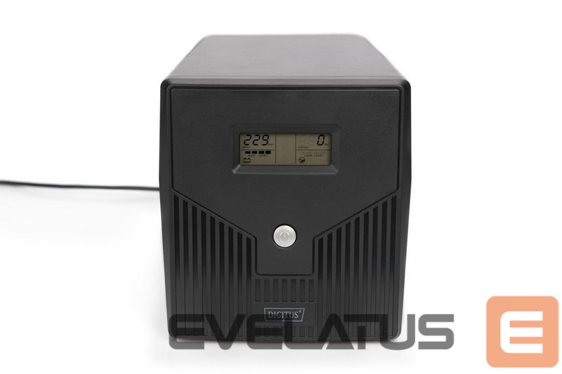Serverid Digitus Line-Interactive UPS DN-170074, 1000VA, 600W, 2x 12V/7Ah battery, 4x CEE 7/7 outlet, 2x RJ45, 1x USB 2.0 type B, 1x RS232, LCD, Simulated Sine Wave, 338x150x162mm, 7.8kg